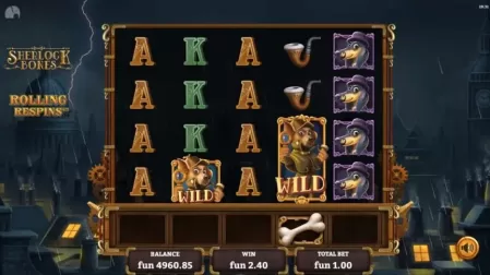 Sherlock Bones slot screenshot 2