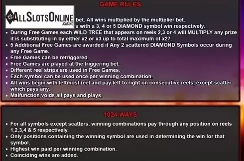 Paytable 3. Silver Lion from Lightning Box