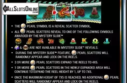 Mystery slide feature screen