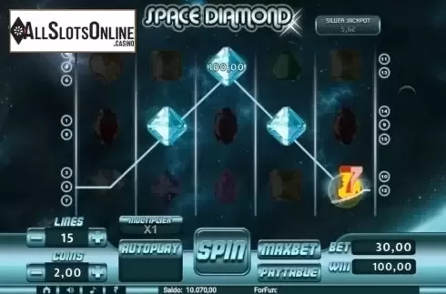 Win Screen. Space Diamond from Tuko Productions
