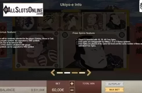 Bonus & Free Spins. Ukiyo-e from Gamatron