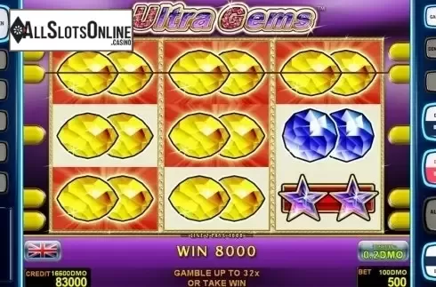 Game workflow 2. Ultra Gems Deluxe from Novomatic