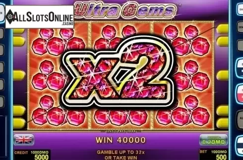 Game workflow 3. Ultra Gems Deluxe from Novomatic