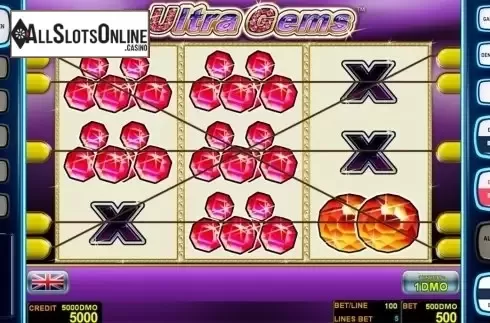 Reels screen. Ultra Gems Deluxe from Novomatic