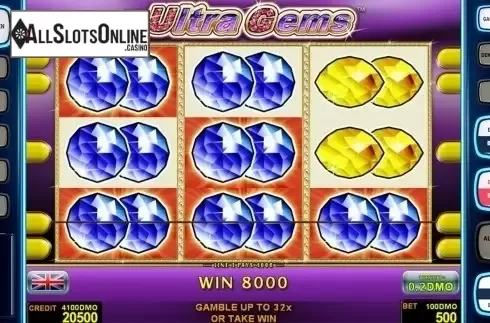 Game workflow . Ultra Gems Deluxe from Novomatic