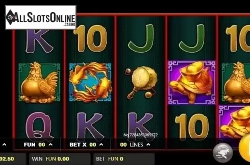 Reel screen. Wealthy Fuwa from JDB168