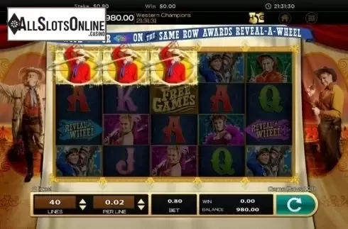 Win screen 2. Western Champions from High 5 Games