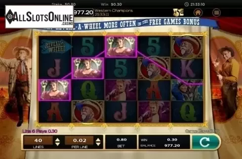 Win screen 3. Western Champions from High 5 Games