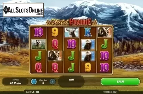 Game Workflow screen . Wild Prairie from Roxor Gaming