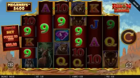 Bison Rising Megaways slot screenshot 2