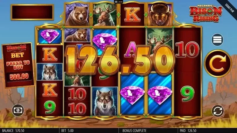 Bison Rising Megaways slot screenshot 8
