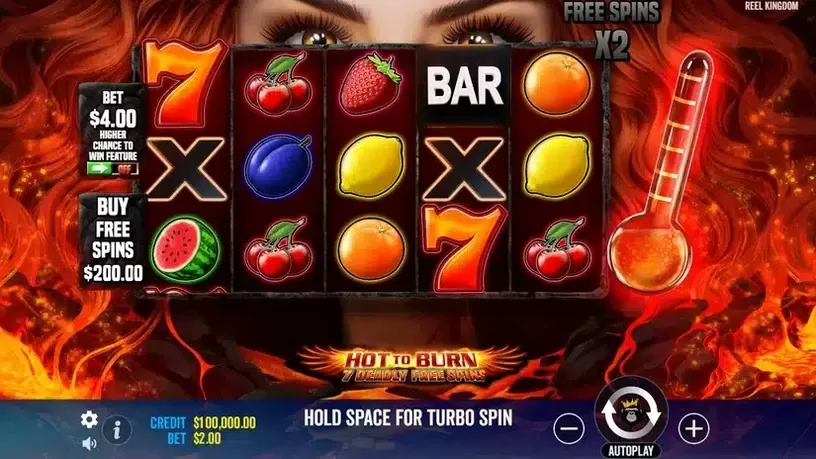 Hot to Burn – 7 Deadly Free Spins slot screenshot 