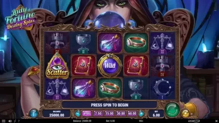 Lady of Fortune Destiny Spins slot screenshot 1