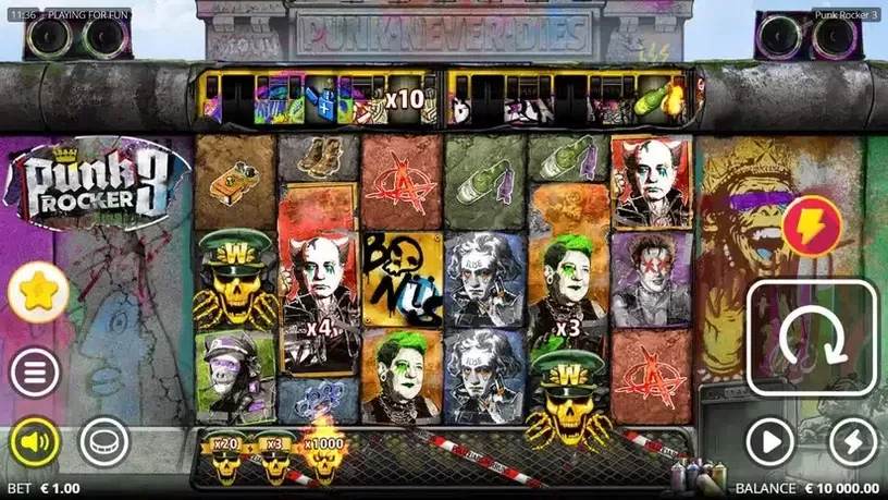 Punk Rocker 3 slot screenshot 1