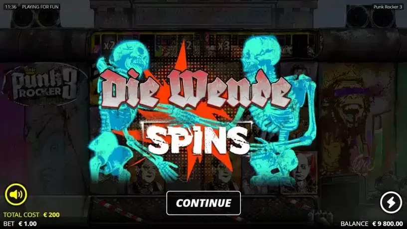 Punk Rocker 3 slot screenshot 2