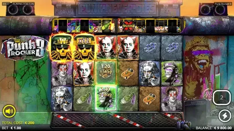 Punk Rocker 3 slot screenshot 4