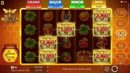 Royal Beellion Hold & Win slot screenshot 2