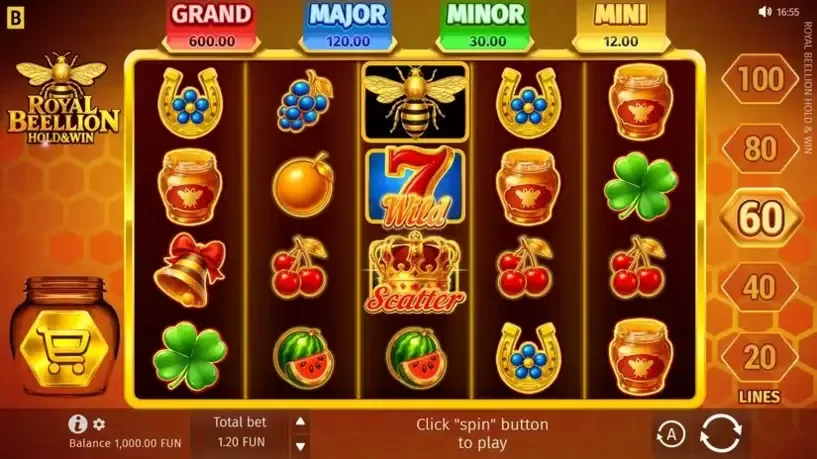 Royal Beellion Hold & Win slot screenshot 