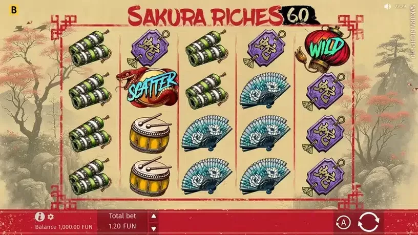 Sakura Riches 60 slot screenshot 1