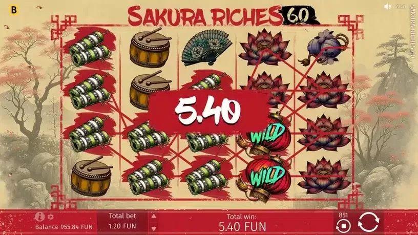 Sakura Riches 60 slot screenshot 5