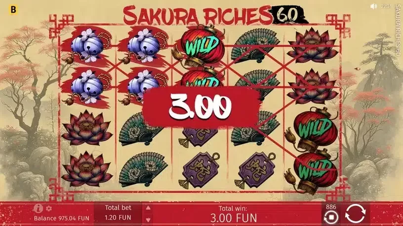 Sakura Riches 60 slot screenshot 4
