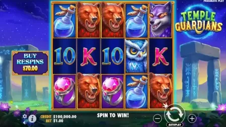 Temple Guardians slot screenshot 1