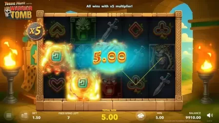 Tessa Hunt and the Warrior Tomb slot screenshot 3