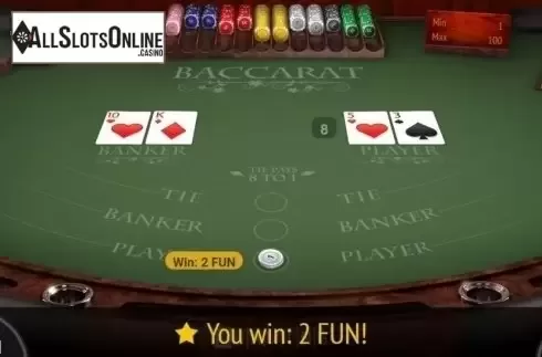 Win Screen. Baccarat (BGaming) from BGAMING