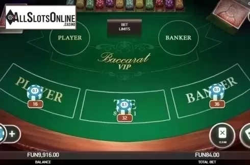 Game Screen. Baccarat VIP (Platipus) from Platipus