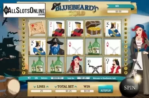Reel screen. Blue Beard's Gold from Arrows Edge