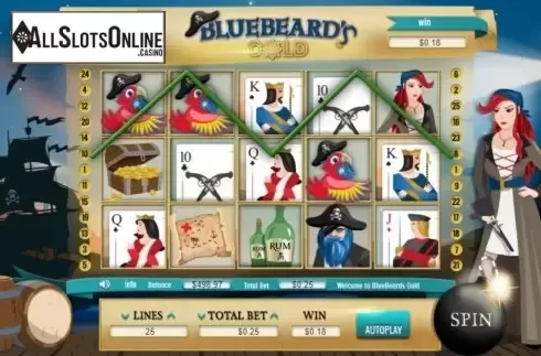 Win screen 1. Blue Beard's Gold from Arrows Edge