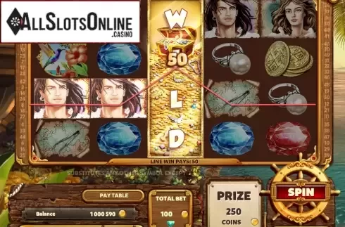 Win Screen. Caribbean Treasure from Red Rake