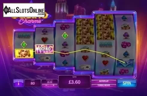 Win Screen. Casino Charms from Playtech