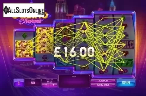 Win Screen. Casino Charms from Playtech