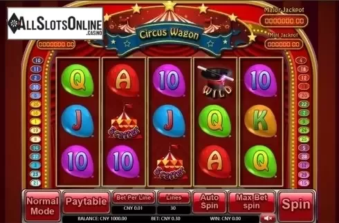 Reels screen. Circus Wagon from Aiwin Games