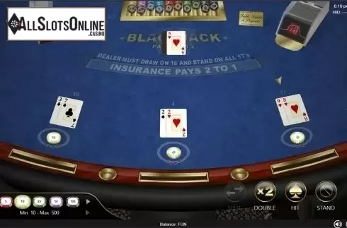 Game workflow screen. Classic Blackjack (Espresso Gaming) from Espresso Games
