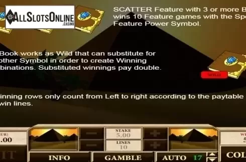 Paytable 2. Cleopatra (Top Trend Gaming) from TOP TREND GAMING