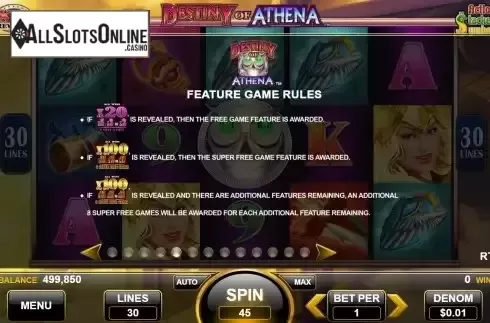 Special symbols screen