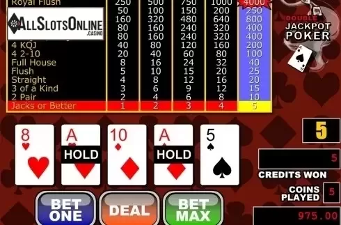 Game workflow 3. Double Jackpot Poker (RTG) from RTG
