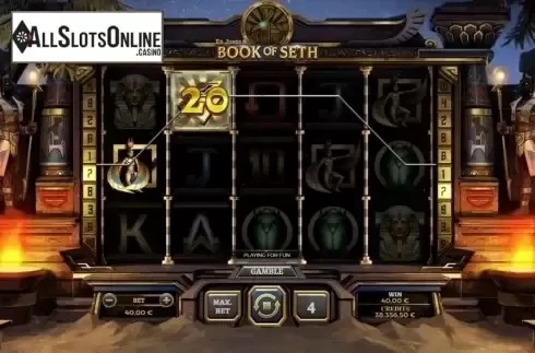 Win Screen 2. Ed Jones & Book of Seth from Spinmatic