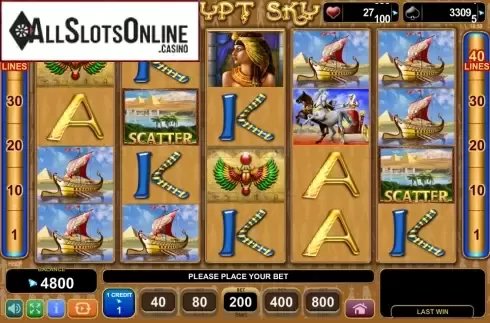Screen7. Egypt Sky from EGT