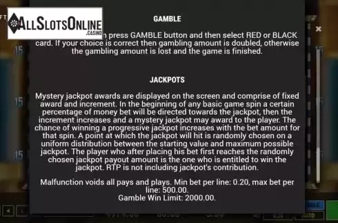 Feature screen
