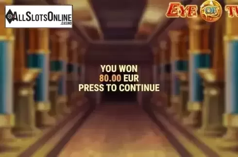 Free spins win screen
