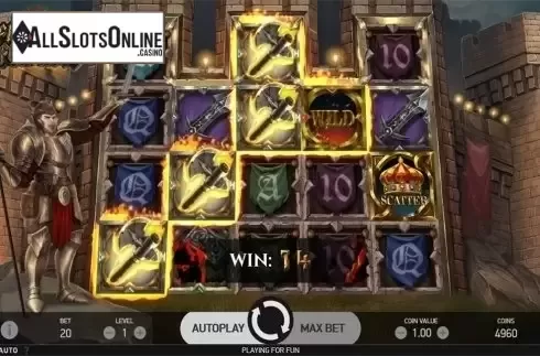 Wild win screen. Fire Siege Fortress from NetEnt