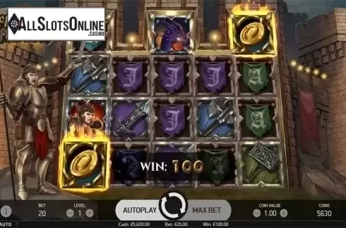 Scatter win screen. Fire Siege Fortress from NetEnt