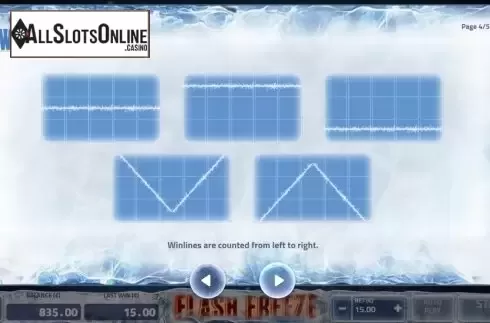 Paylines. Flash Freeze from Air Dice