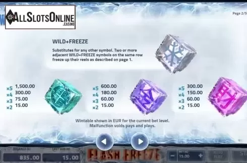 Symbols. Flash Freeze from Air Dice