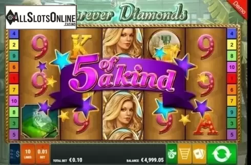 Win Screen 2. Forever Diamonds from Gamomat