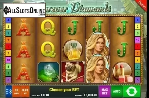 Game Sceen. Forever Diamonds from Gamomat