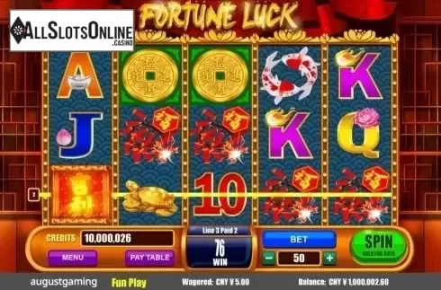 Win. Fortune Luck from August Gaming